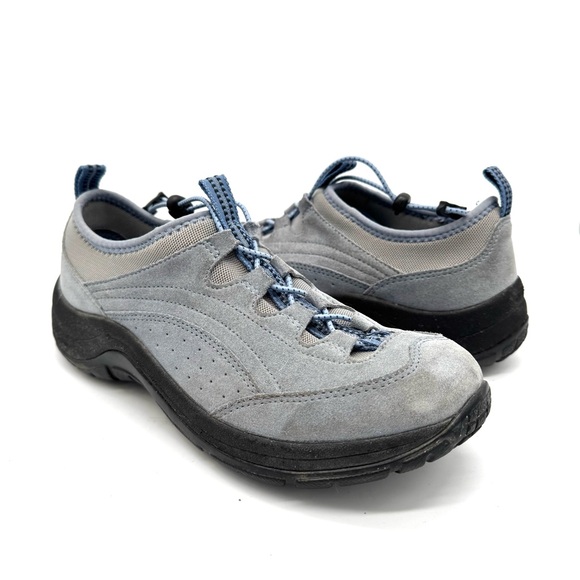 L.L. Bean Shoes - LL Bean Light Blue Suede Leather Bungee Lace Hiking Shoes Size 9.5